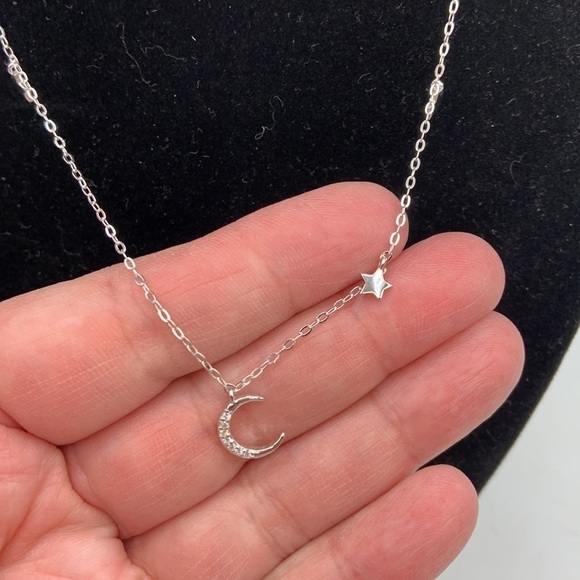 Silver Moon & Stars Necklace New in Box! - Picture 2 of 5